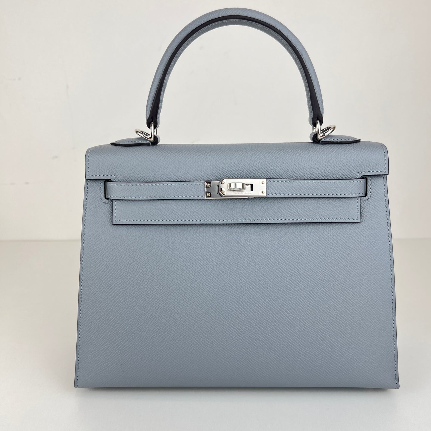 Hermès エルメス Kelly25 ケリー25 Stamp-K K刻印 Epsom エプソン Gris pantian グリパンタン PHW シルバー金具