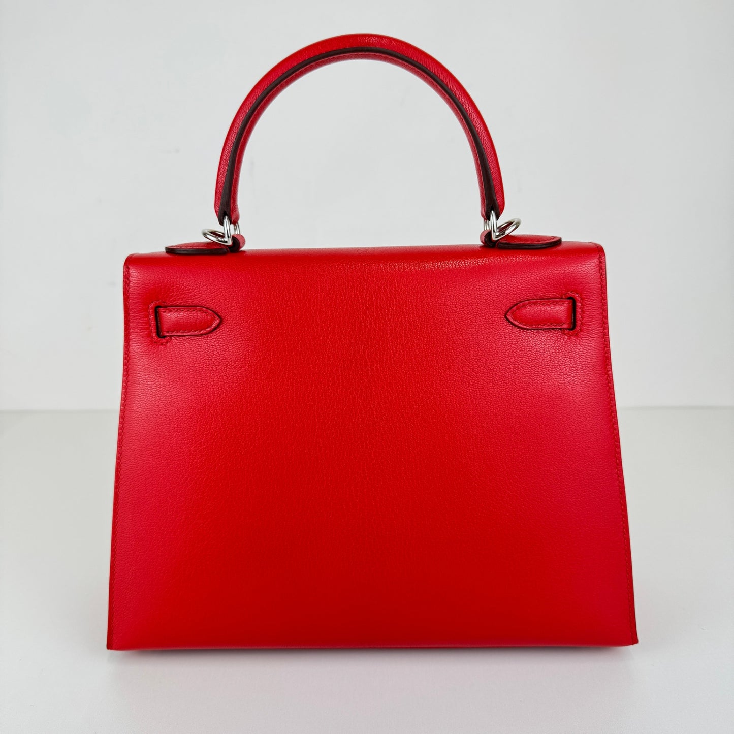 Kelly25 ケリー25 Rouge de coeur ルージュクー シルバー金具 Stamp-K K刻印 Chevre シェーブル