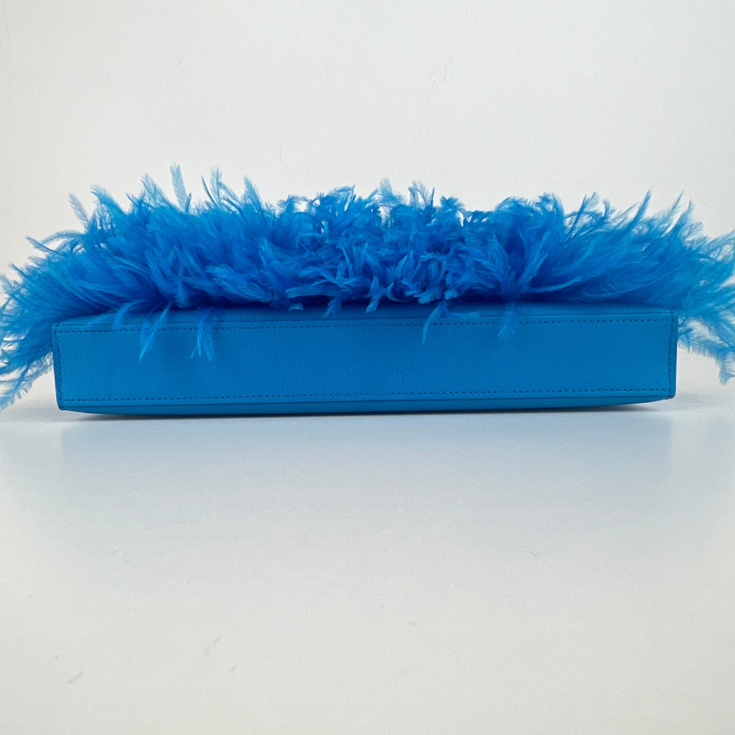 Kelly Elan feather ケリーエランフェザー Blue frida ブルーフリーダ Chevre シェーブル PHW シルバー金具 Stamp-B B刻印