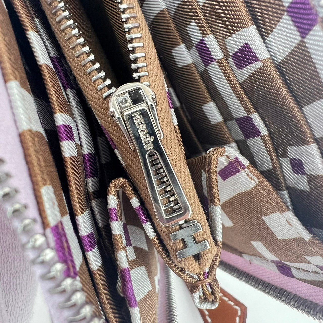 AZAP SILKIN LONG アザップ シルクイン ロング Stamp-B B刻印 Epsom エプソン Mauve Pale モーヴペール SV925 シルバー金具 長財布
