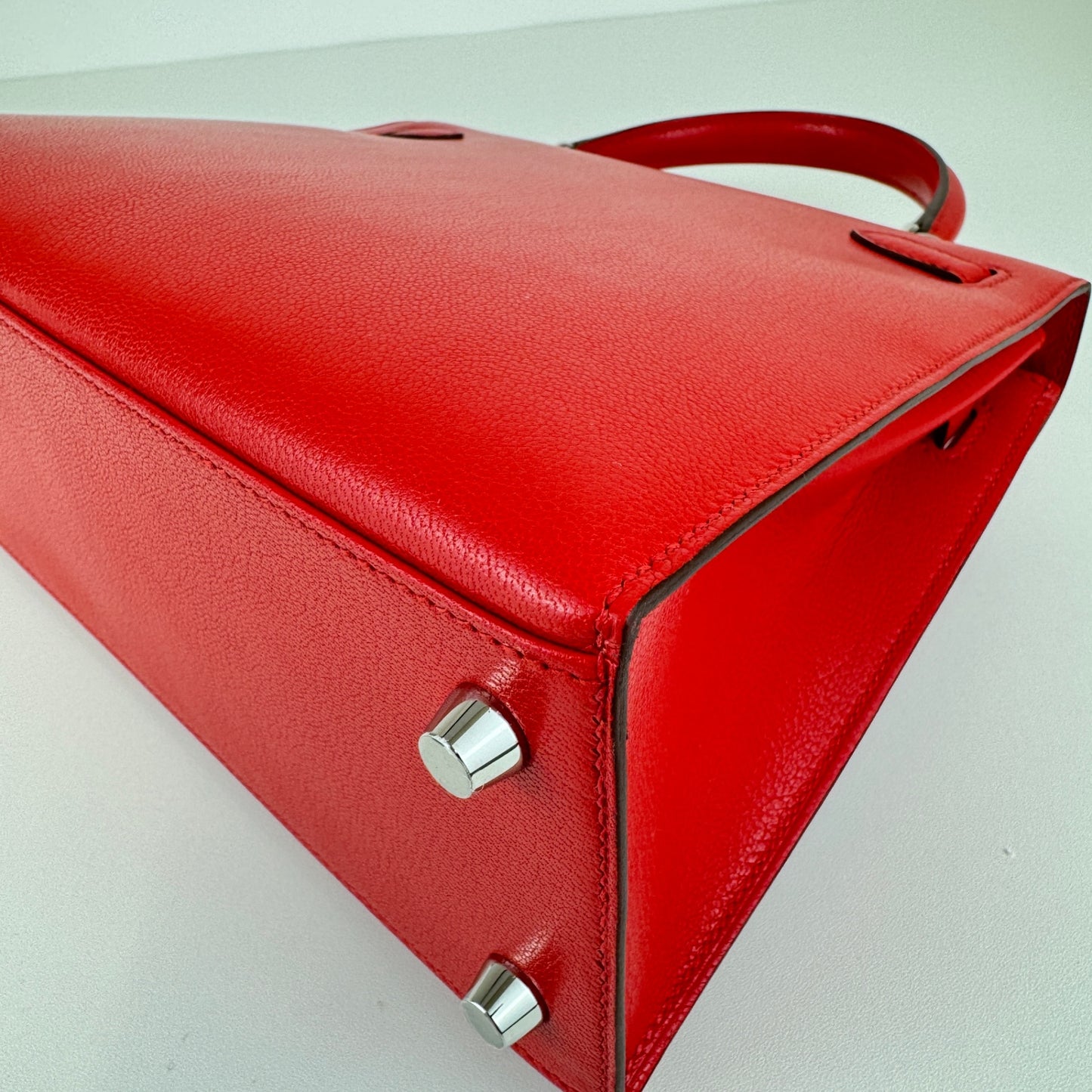 Kelly25 ケリー25 Rouge de coeur ルージュクー シルバー金具 Stamp-K K刻印 Chevre シェーブル
