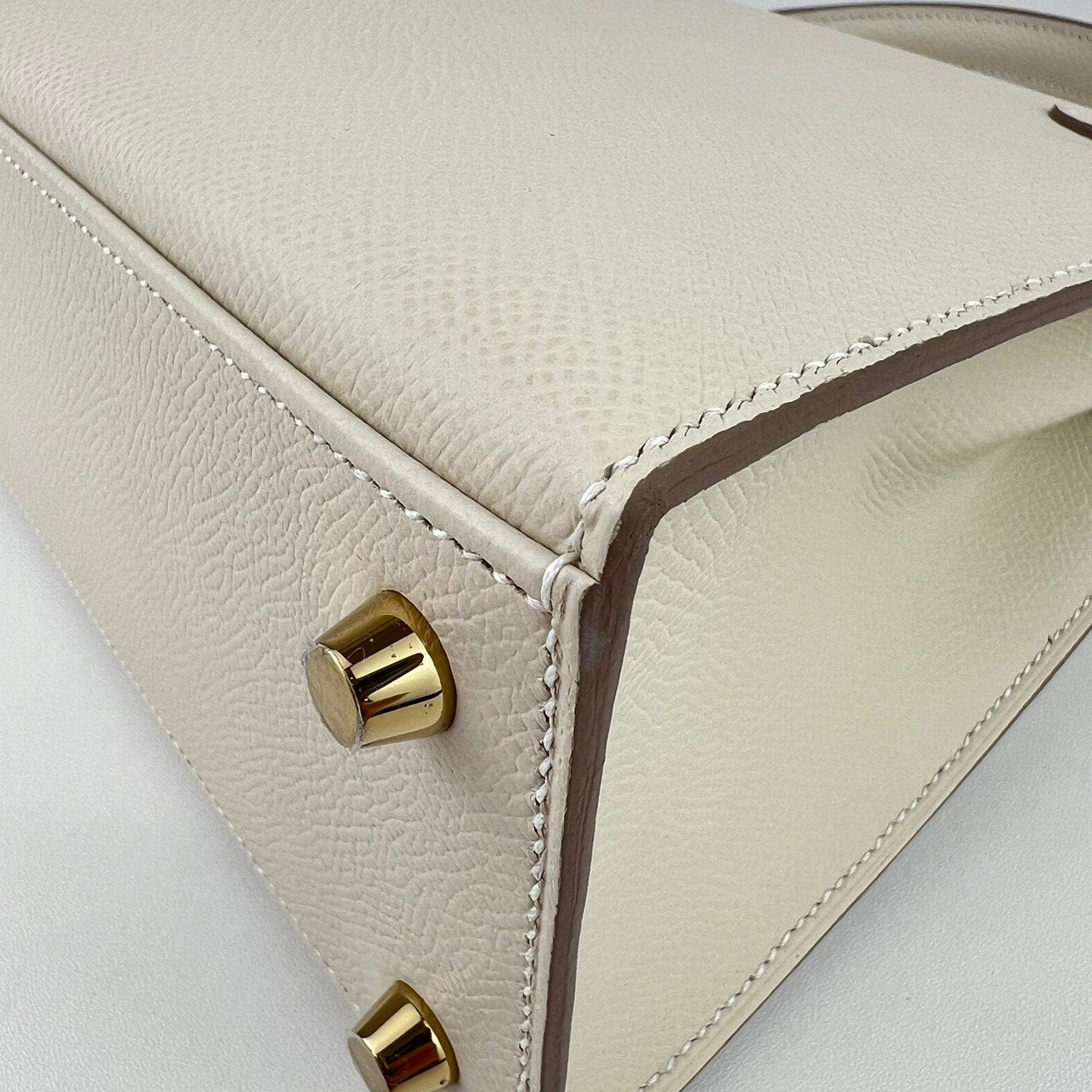 Kelly25 Sellier ケリー25 セリエ Craie クレ W刻 GHW ゴールド金具 Epsom エプソン