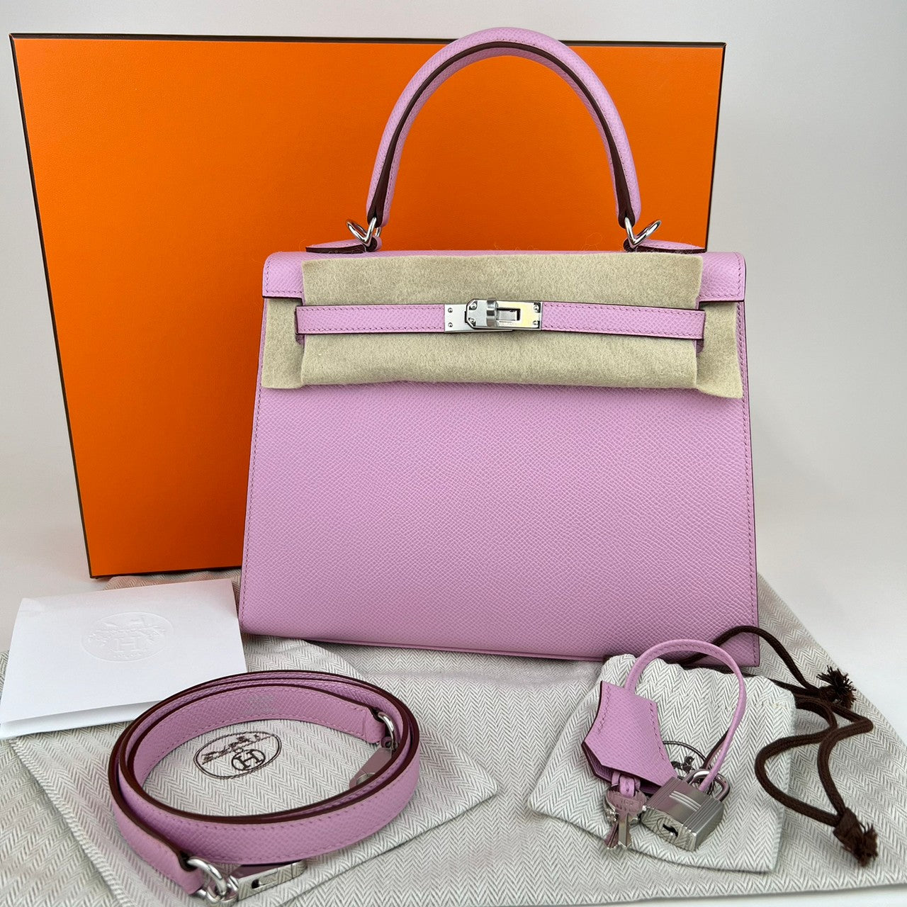Kelly25 ケリー25 Mauve sylvestre モーヴシルベストル Epsom エプソン PHW シルバー金具 Z刻
