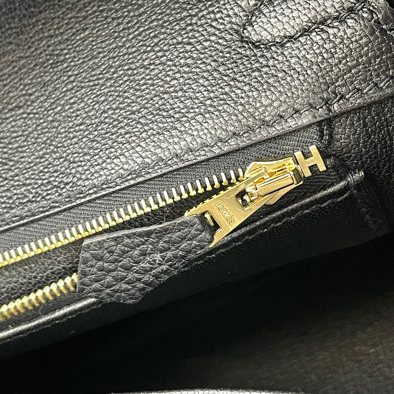 バーキン25 ブラック トゴ ゴールド金具 U刻印 新品未使用