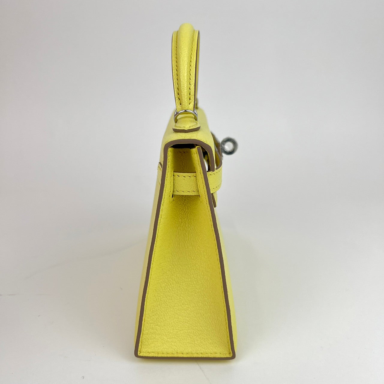 Mini Kelly ミニケリー Limoncello リモンチェッロ Chevre シェーブル PHW シルバー金具 B刻印