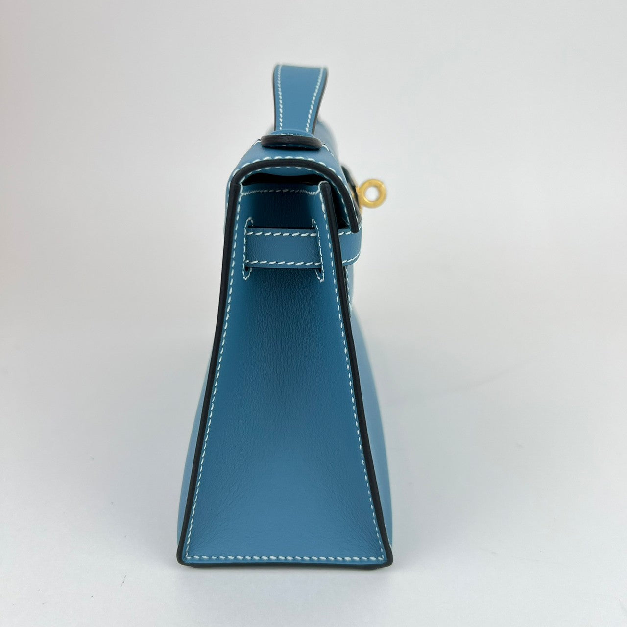 Pochette kelly ポシェットケリー Blue jean ブルージーン Swift スイフト GHW ゴールド金具 B刻印