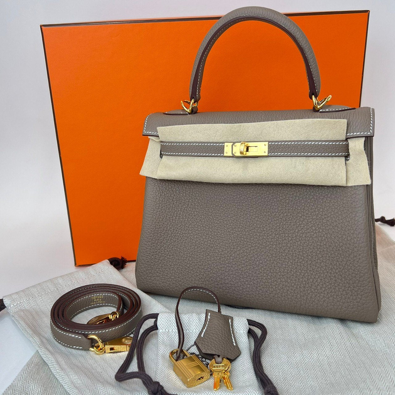 Kelly 25 ケリー25 Etoupe エトープ GHW ゴールド金具