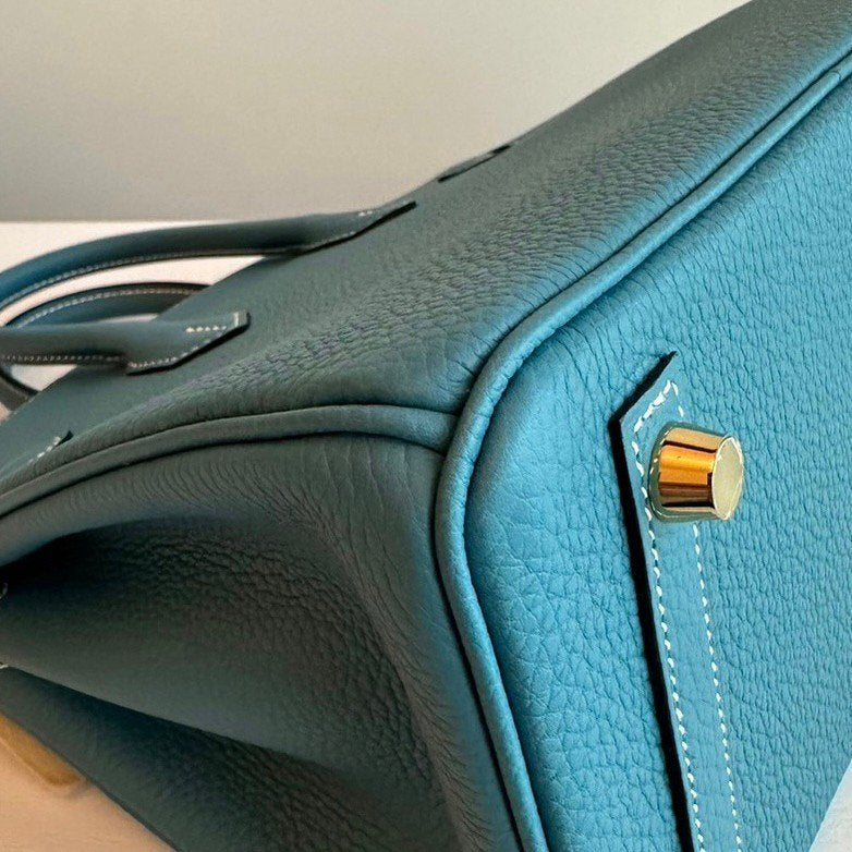 新品 HERMES エルメス Birkin25 バーキン25 Blue Jean ブルージーン B刻 GHW ゴールド金具