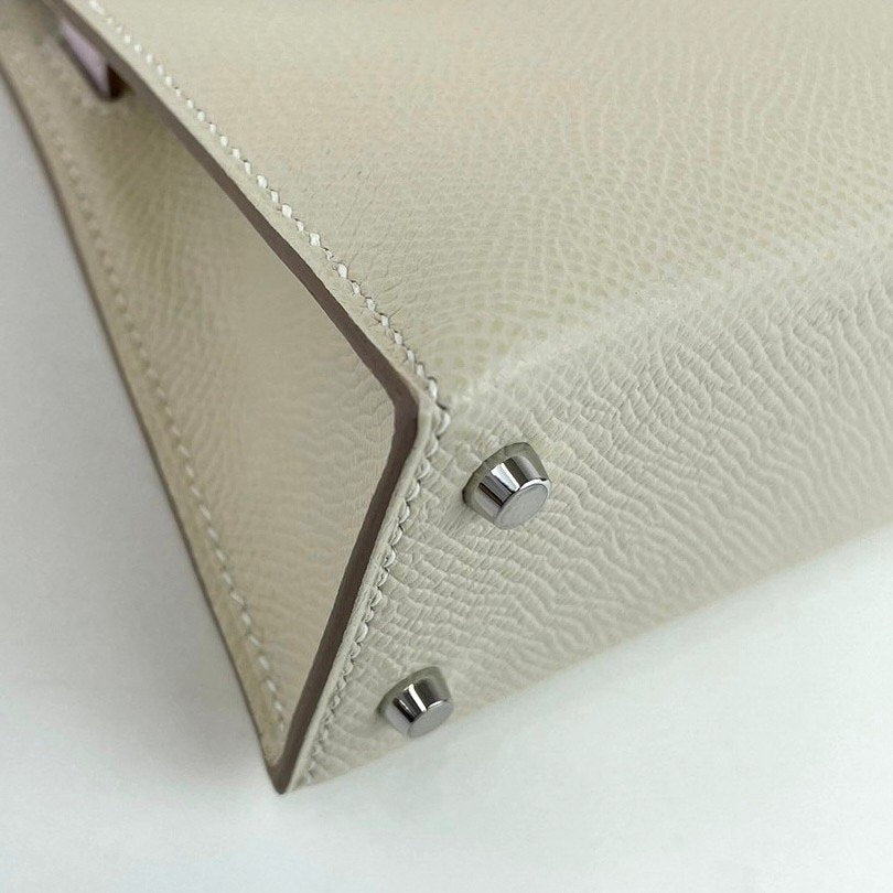 Mini kelly trico ミニケリー Craie クレ Epsom エプソン PHW シルバー金具 B刻
