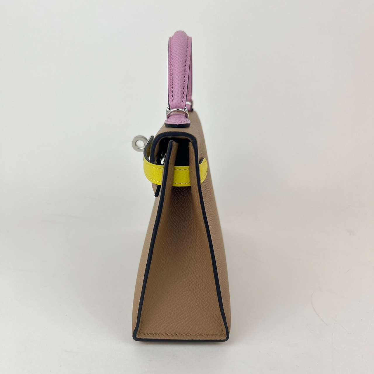 Mini Kelly tricolor ミニケリー トリコロール Chai/Mauve sylvestre/Lime チャイ/モーヴシルベストル/ライム PHW シルバー金具 U刻