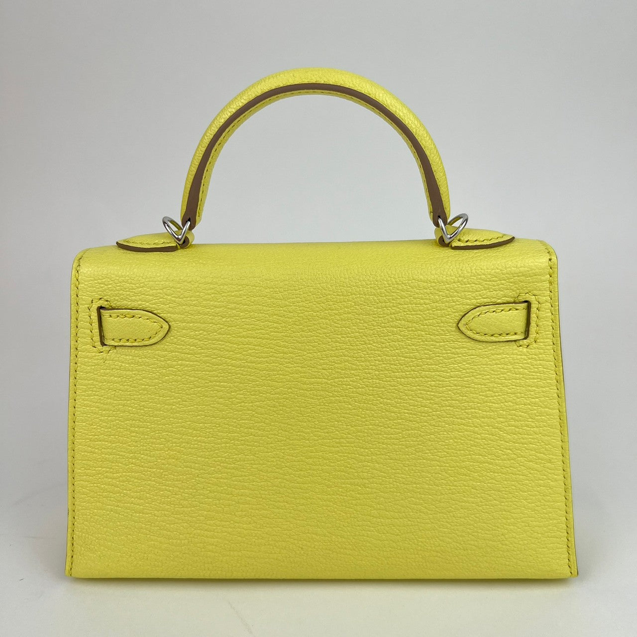Mini Kelly ミニケリー Limoncello リモンチェッロ Chevre シェーブル PHW シルバー金具 B刻印