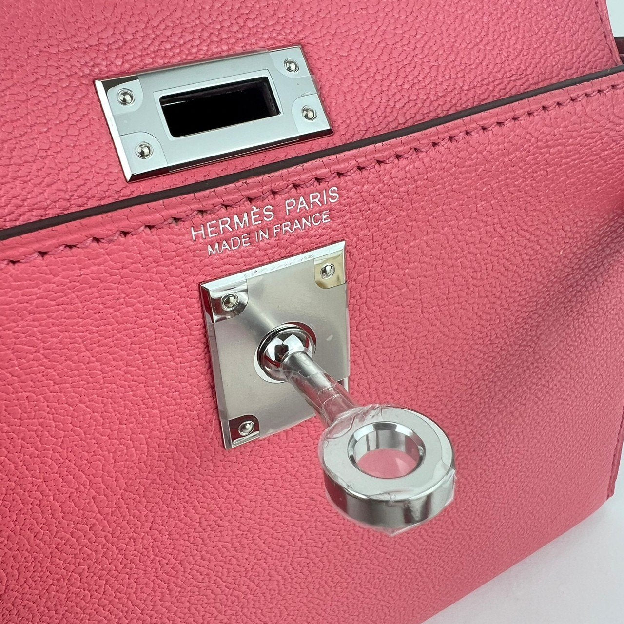 Mini Kelly ミニケリー Rose d’ete ローズエテ Chevre シェーブル PHW シルバー金具
