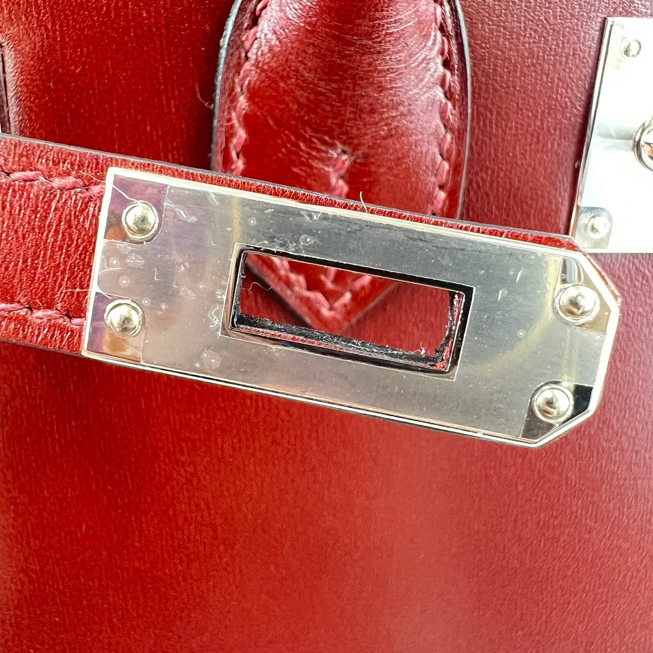 Birkin25 バーキン25 Sellier セリエ Rouge H ルージュ H Box calf ボックスカーフ PHW シルバー金具 U刻印