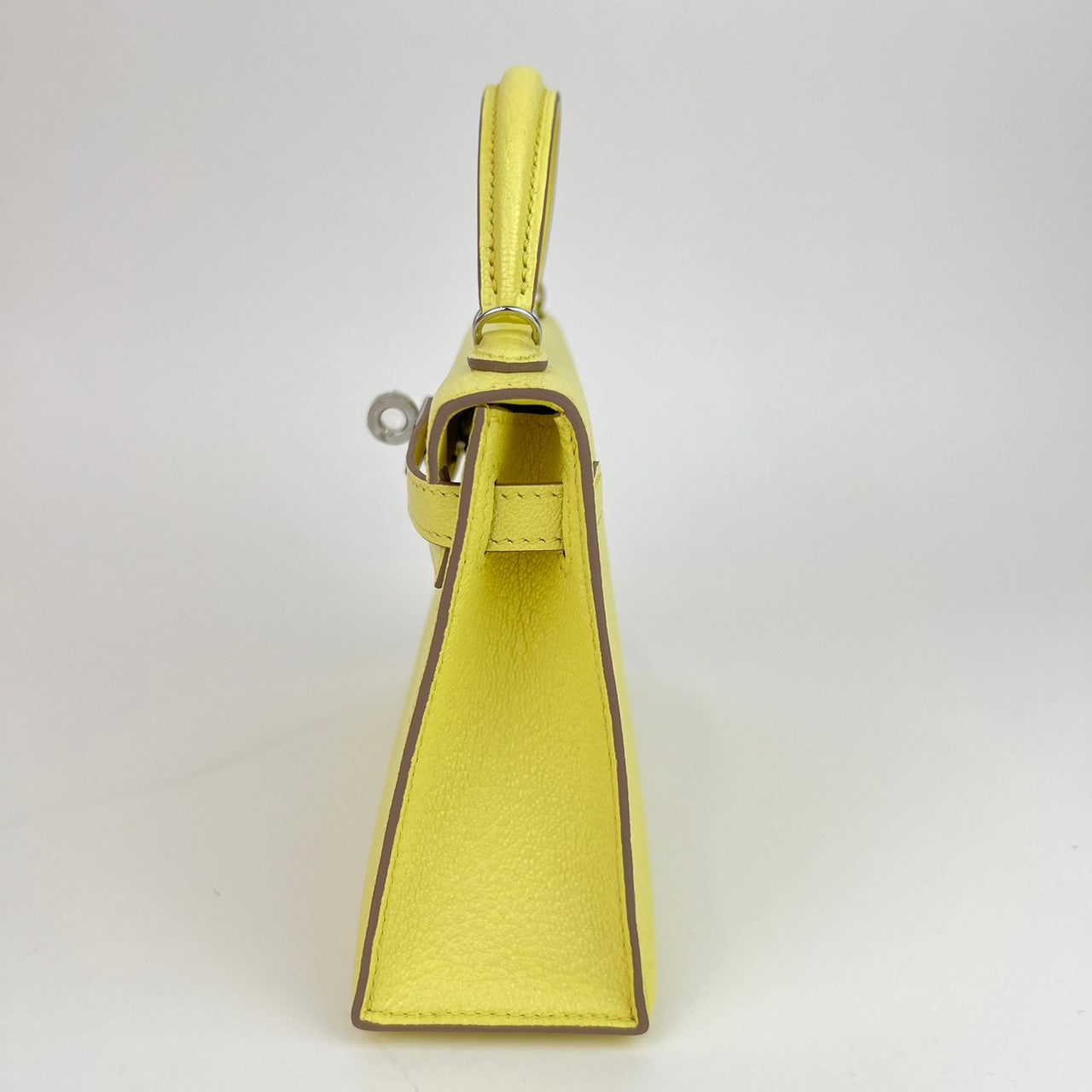Mini Kelly ミニケリー Limoncello リモンチェッロ Chevre シェーブル PHW シルバー金具 B刻印