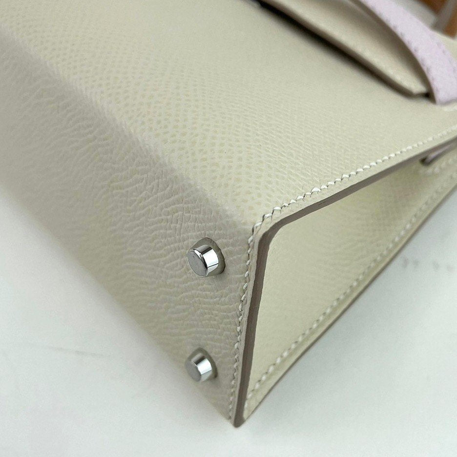 Mini kelly trico ミニケリー Craie クレ Epsom エプソン PHW シルバー金具 B刻
