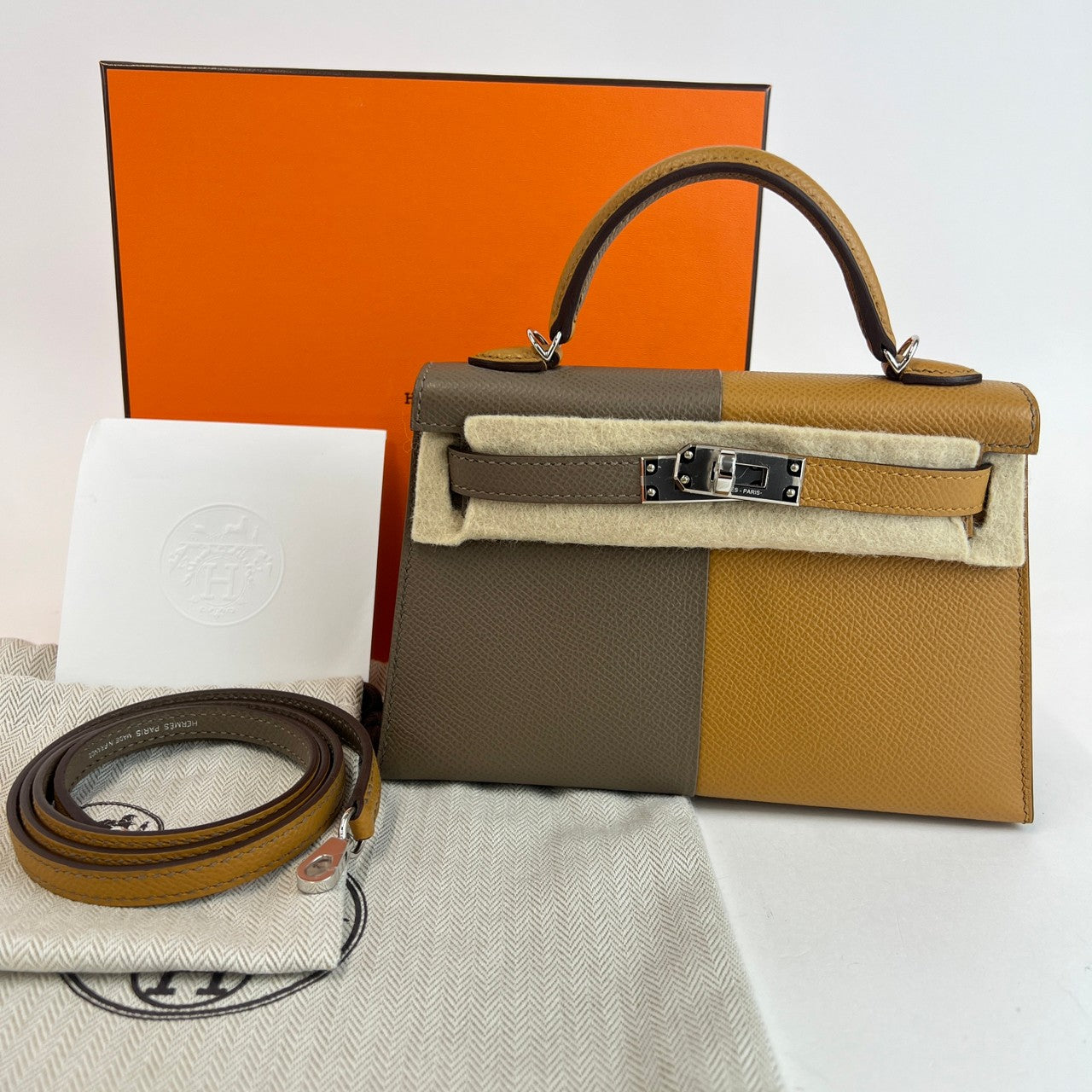 Mini Kelly Casaque ミニケリー カザック Etoupe/sesami エトープ/セサミ SHW シルバー金具 Epsom エプソン Z刻