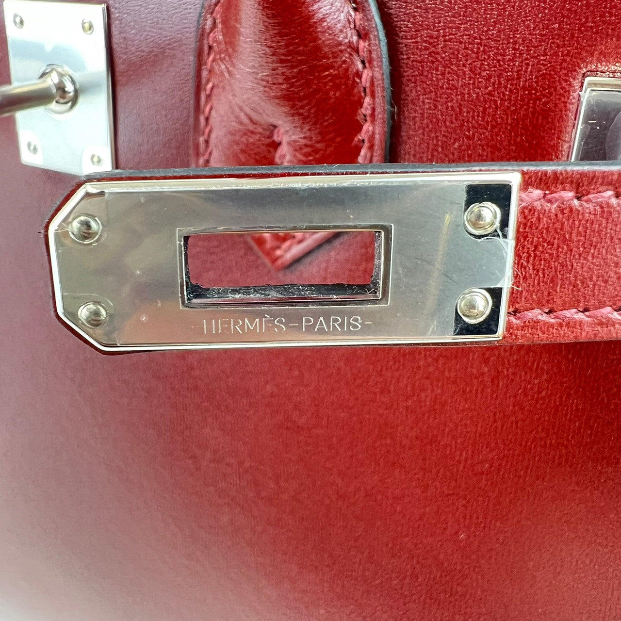 Birkin25 バーキン25 Sellier セリエ Rouge H ルージュ H Box calf ボックスカーフ PHW シルバー金具 U刻印