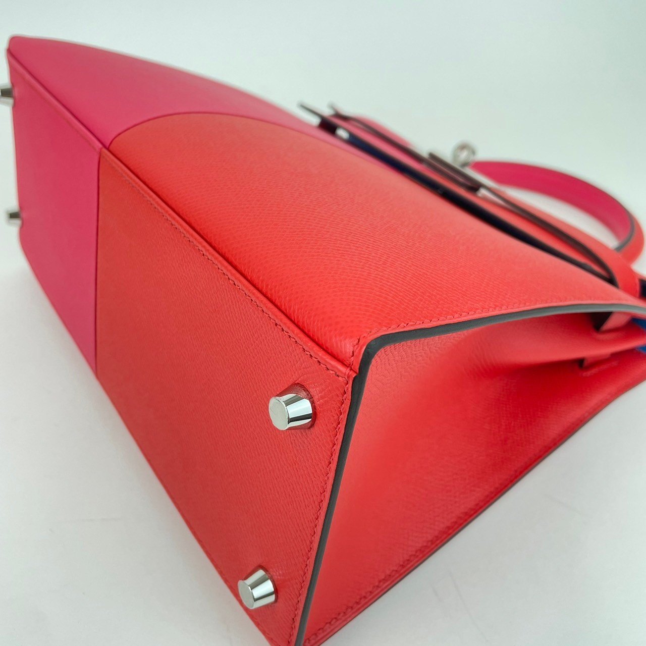 Kelly28 casaque ケリー28 カザック Rouge de coeur/Rose extreme/Bleu zanzibar ルージュデクール/ローズエクストリーム/ブルーザンジバル Epsom エプソン PHW シルバー金具 Z刻 2wayバッグ ショルダーバッグ