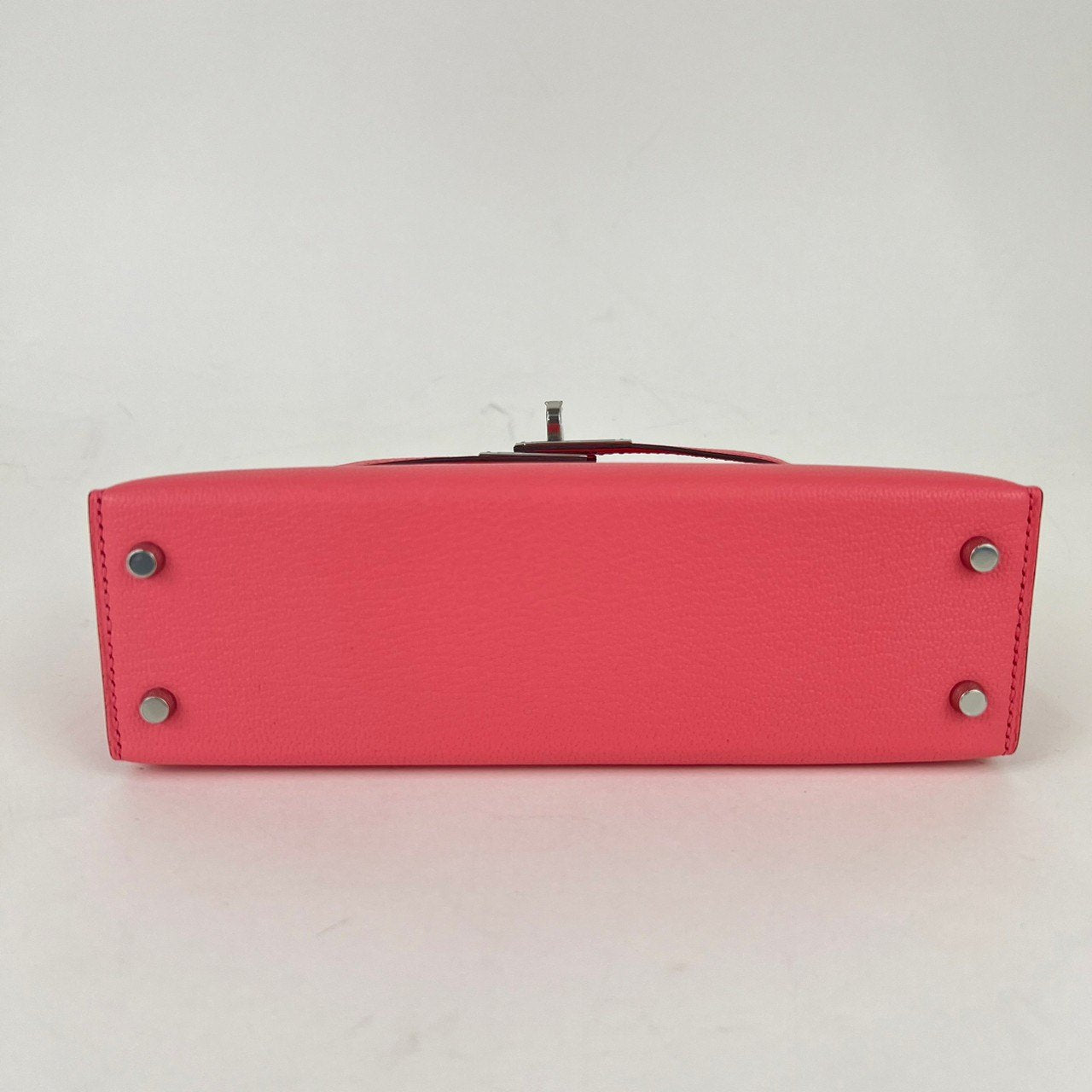 Mini Kelly ミニケリー Rose d’ete ローズエテ Chevre シェーブル PHW シルバー金具