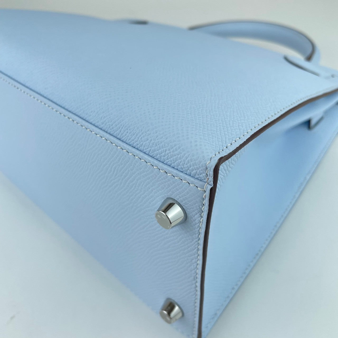 ケリー28 セリエ Kelly28 Sellier Y刻 ブルーブリュム Bleu Brume シルバー金具 PHW エプソン Epsom