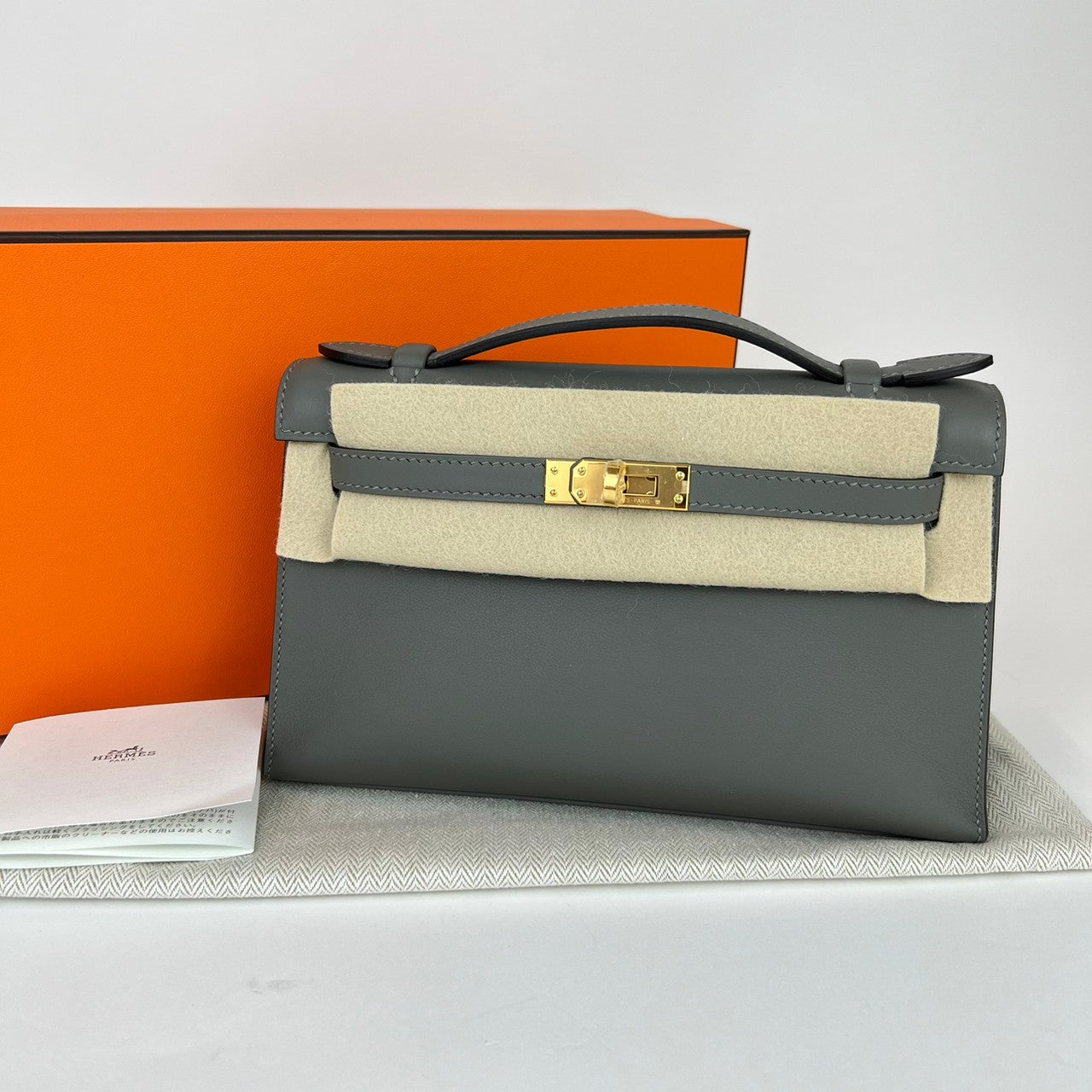 新品 HERMES ポシェットケリー グリスメイヤー スイフト ゴールド U刻