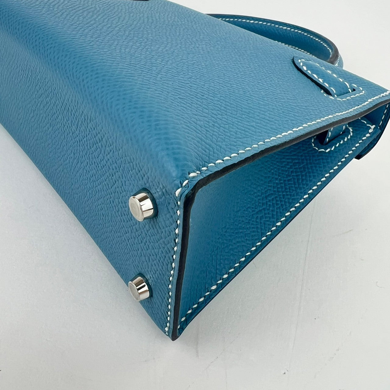 Mini Kelly ミニケリー Bleu jean ブルージーン PHW シルバー金具