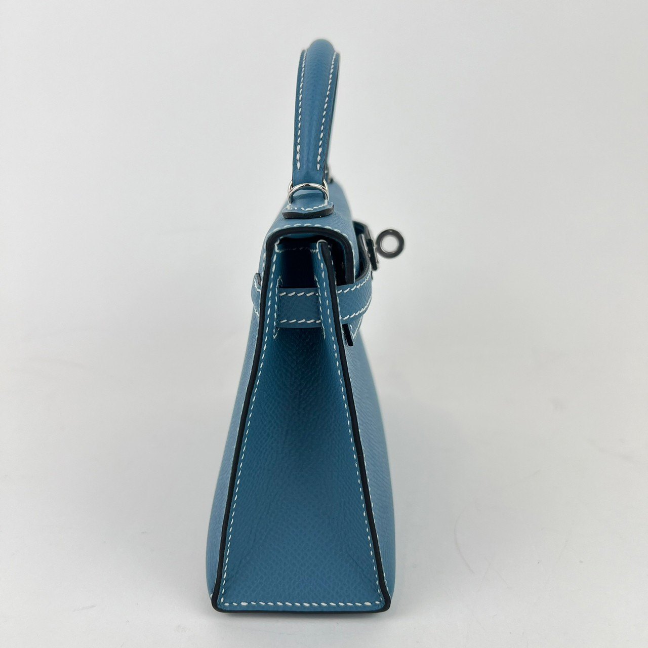 Mini Kelly ミニケリー Bleu jean ブルージーン PHW シルバー金具