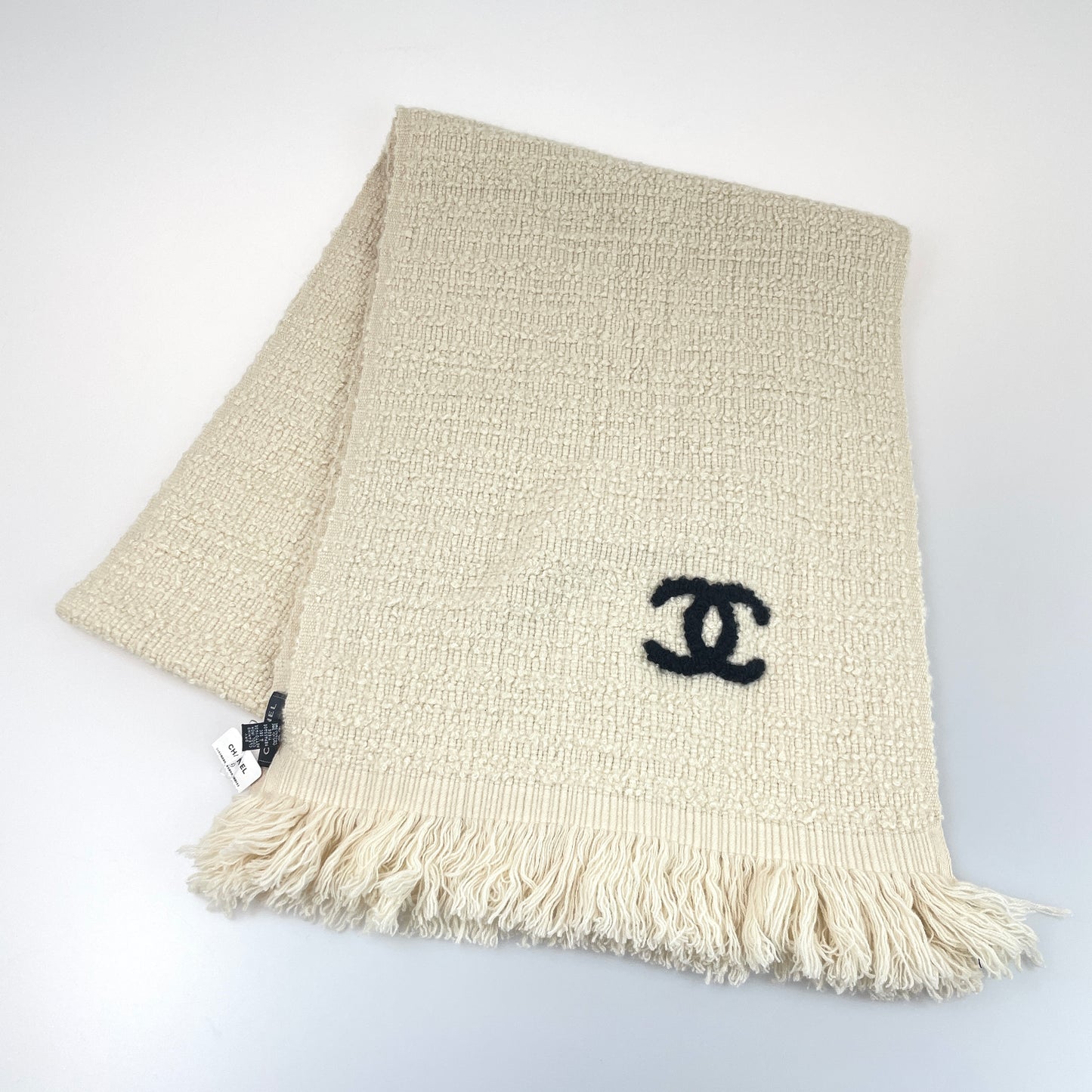 カシミア シルク ココマーク 刺繍 マフラー