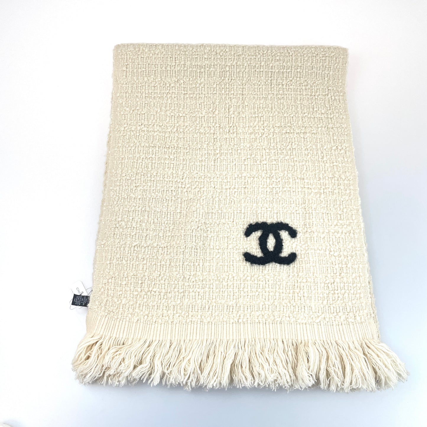 カシミア シルク ココマーク 刺繍 マフラー
