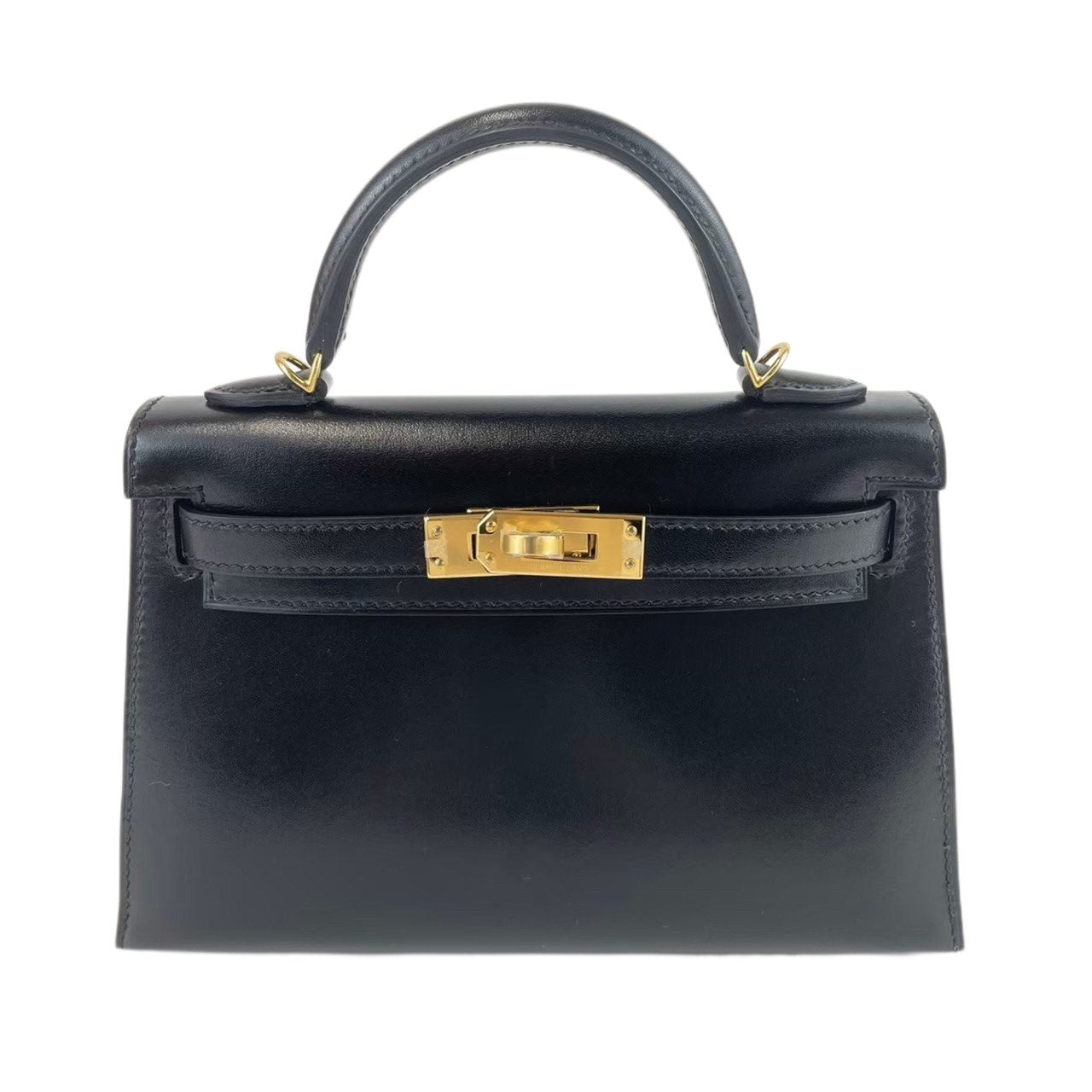 Mini Kelly ミニケリー Black ブラック Box calf ボックスカーフ GHW ゴールド金具 Z刻