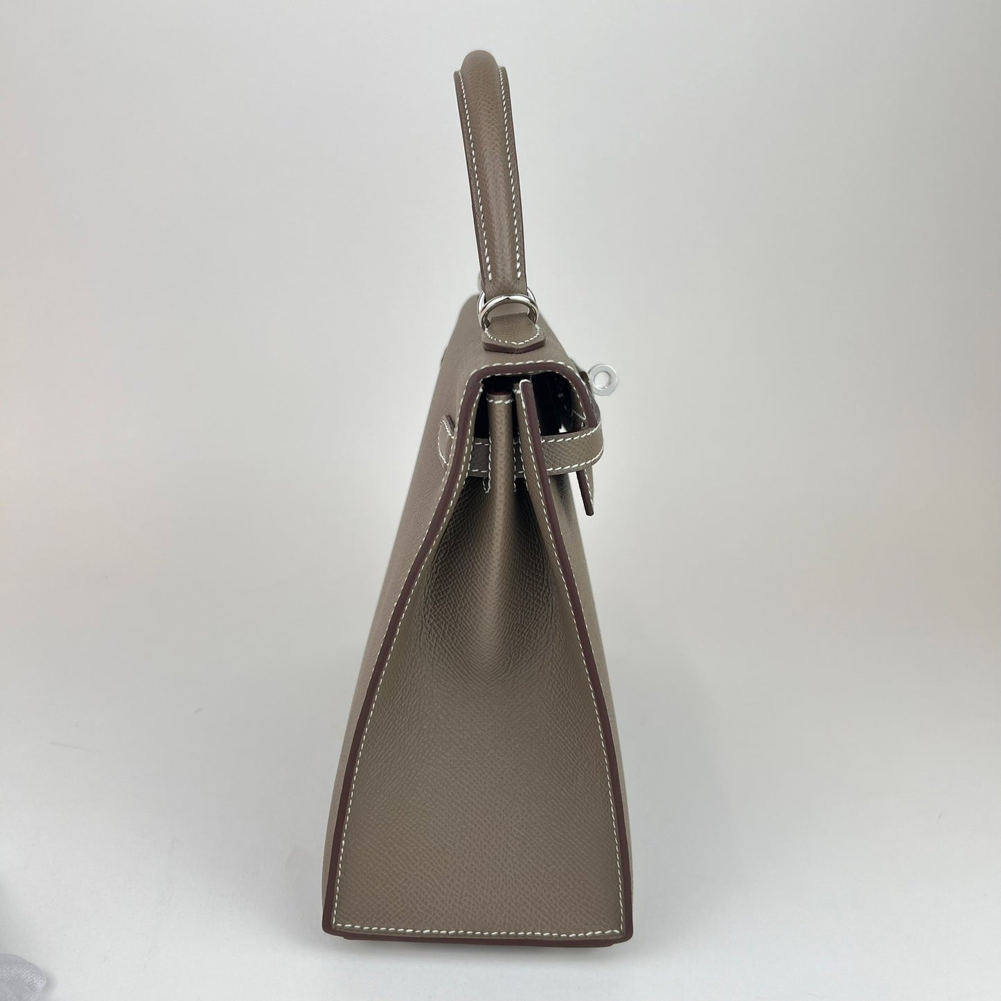 Kelly25 ケリー25 B刻 Etoupe エトープ Epsom エプソン PHW シルバー金具 2WAYバック ハンドバック ショルダーバック
