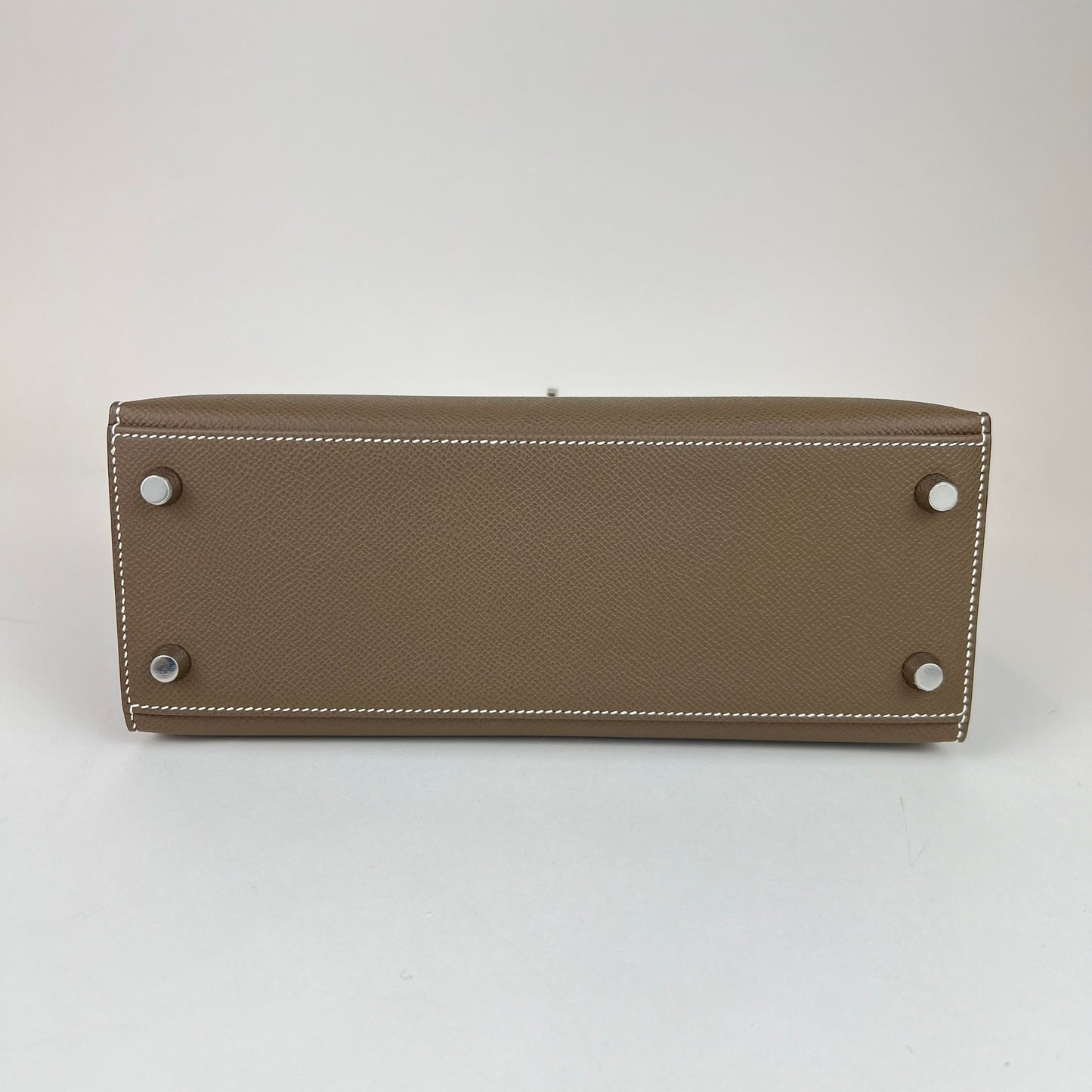 Kelly25 ケリー25 B刻 Etoupe エトープ Epsom エプソン PHW シルバー金具 2WAYバック ハンドバック ショルダーバック