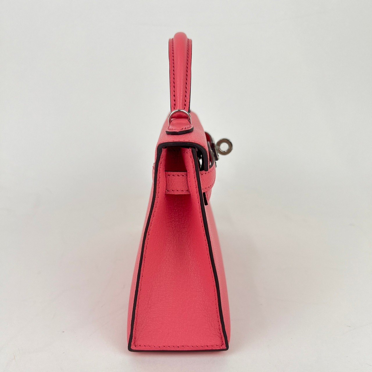 Mini Kelly ミニケリー Rose d’ete ローズエテ Chevre シェーブル PHW シルバー金具
