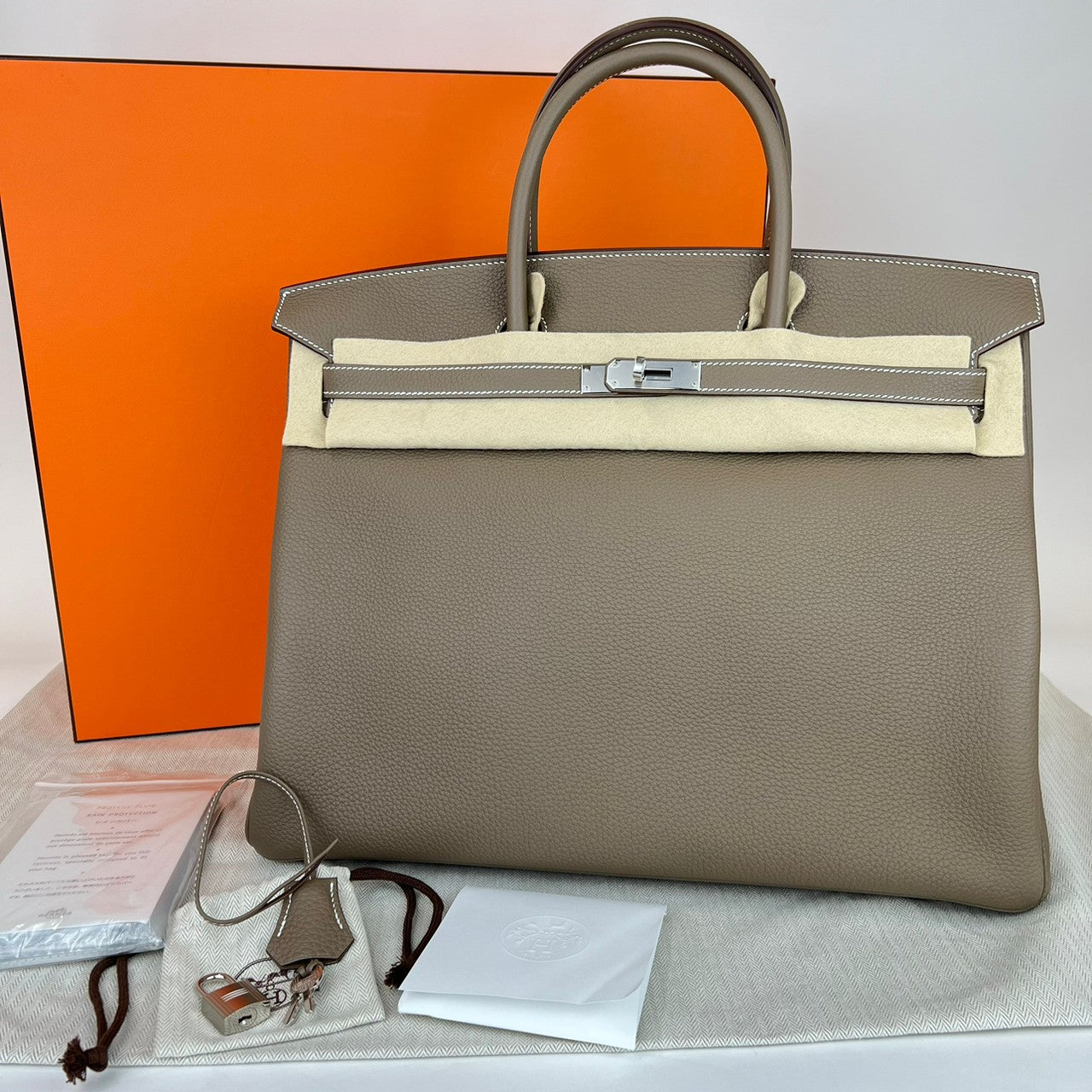 Birkin40 バーキン40 Etoupe エトープ Togo トゴ Silver Hardwear シルバー金具 B刻