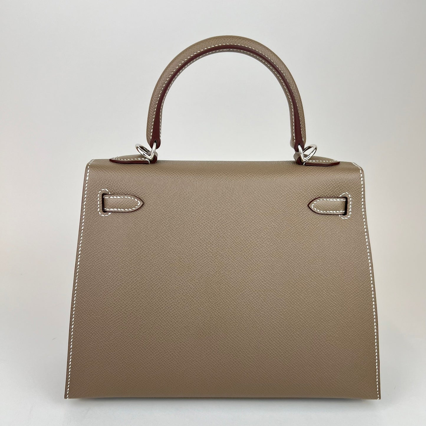 Kelly25 ケリー25 B刻 Etoupe エトープ Epsom エプソン PHW シルバー金具 2WAYバック ハンドバック ショルダーバック