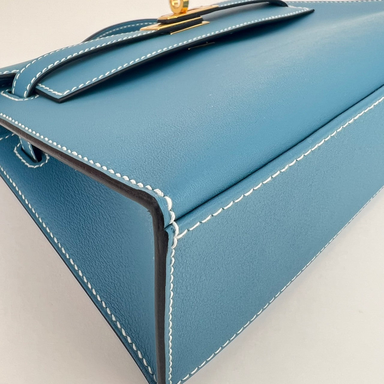 Pochette kelly ポシェットケリー Blue jean ブルージーン Swift スイフト GHW ゴールド金具 B刻印