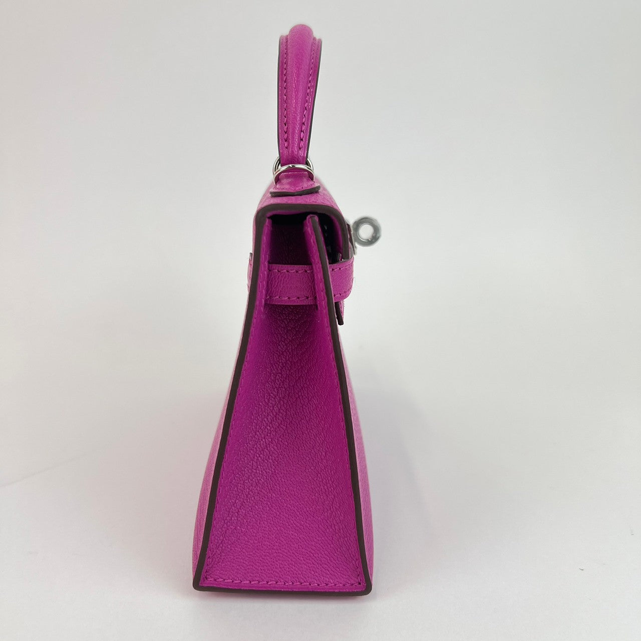 Mini Kelly ミニケリー Magnolia マグノリア Chevre シェーブル PHW シルバー金具 B刻印
