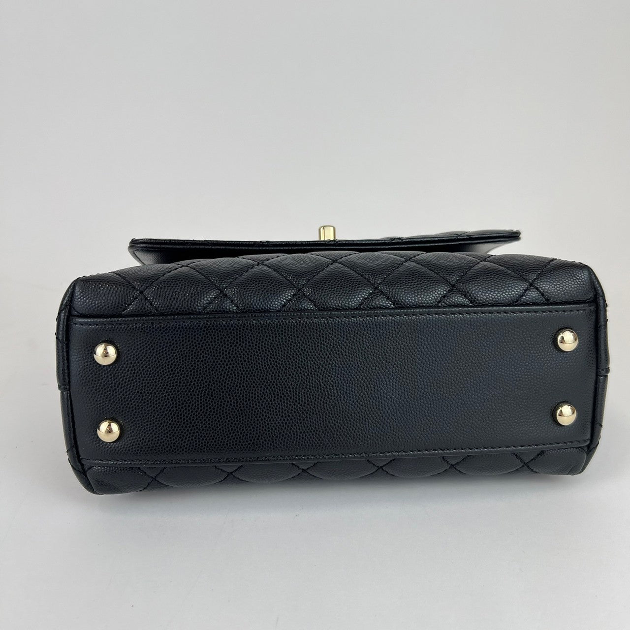 ココハンドル24 Caviar skin キャビアスキン Black ブラック GHW ゴールド金具