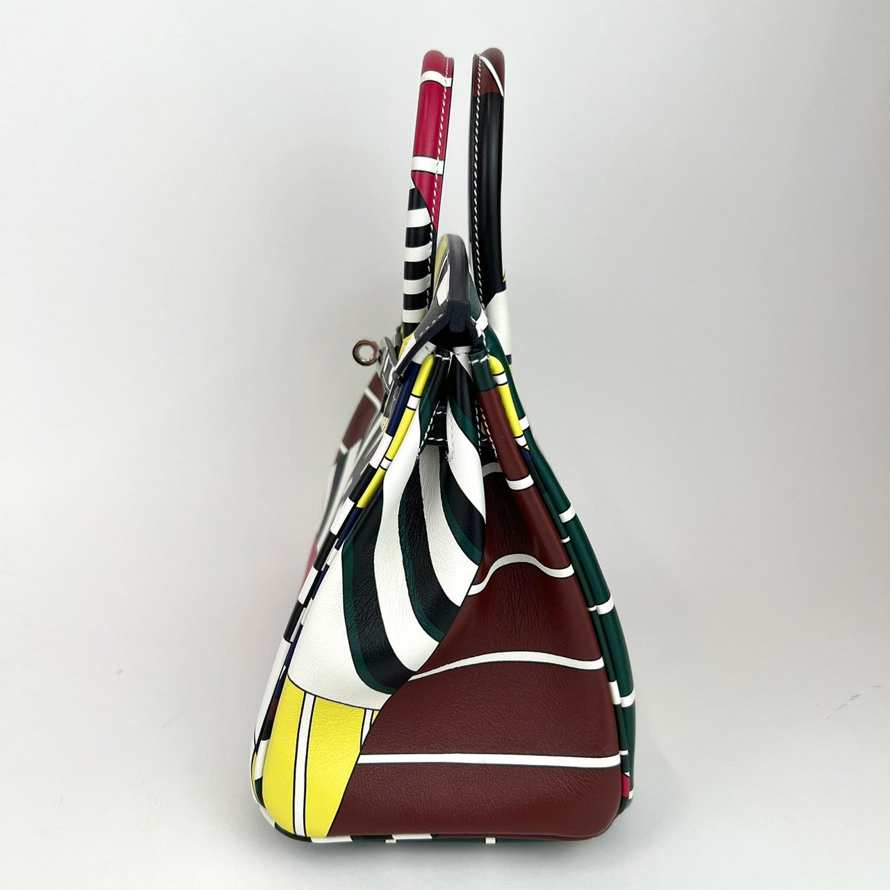 美品 C刻 HERMES エルメス Runway Birkin25ランウェイバーキン25 Multicolor マルティカラー Swift スウィフト PHW シルバー金具 ハンドバッグ