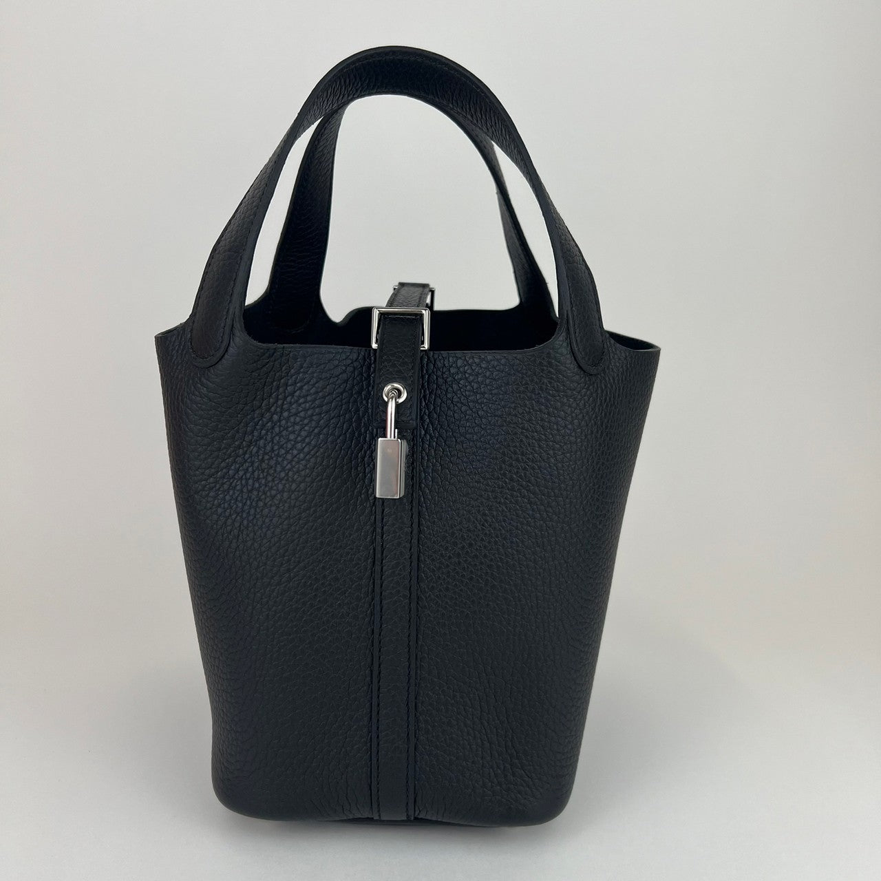 Picotin Lock PM ピコタンロックPM Black ブラック Taurillon clemenceトリヨンクレマンス PHW シルバー金具 B刻印