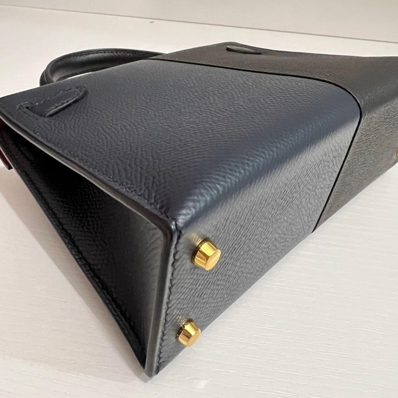 Mini Kelly ミニケリー Casaque カザック Bleu indigo/Black ブルーインディゴ/ブラック Epsom エプソン GHW ゴールド金具 Z刻印