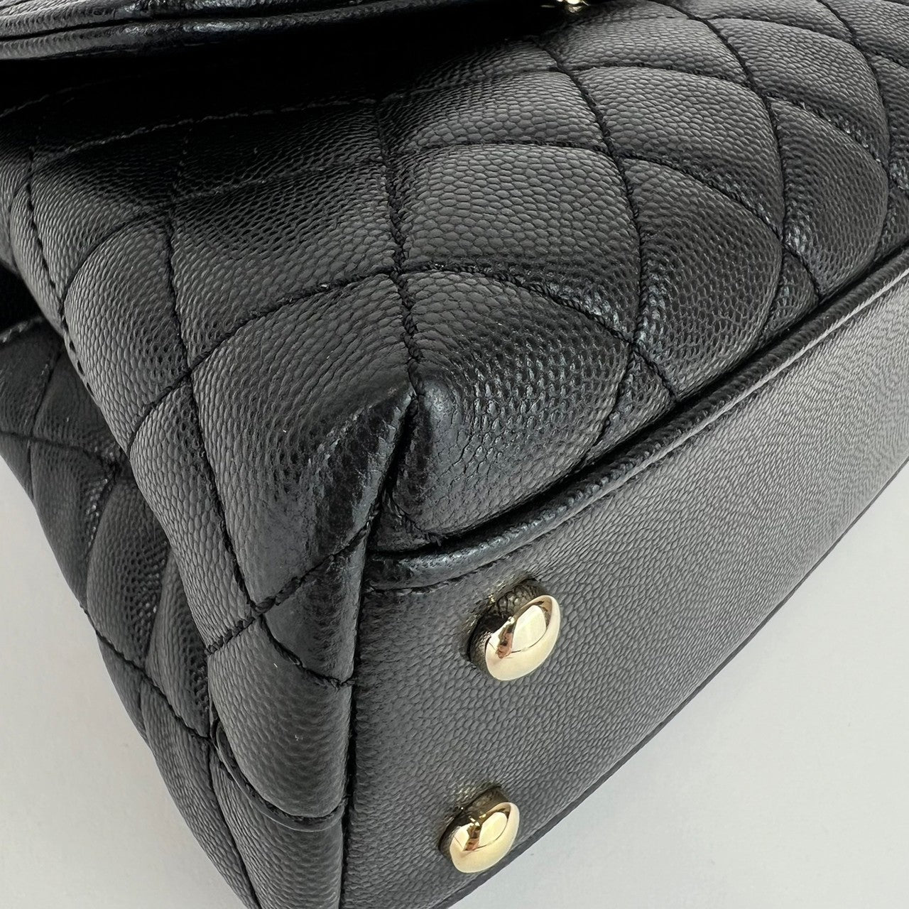 ココハンドル24 Caviar skin キャビアスキン Black ブラック GHW ゴールド金具