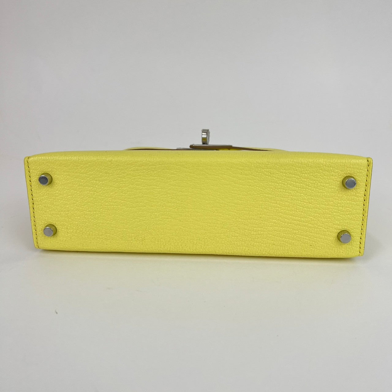 Mini Kelly ミニケリー Limoncello リモンチェッロ Chevre シェーブル PHW シルバー金具 B刻印