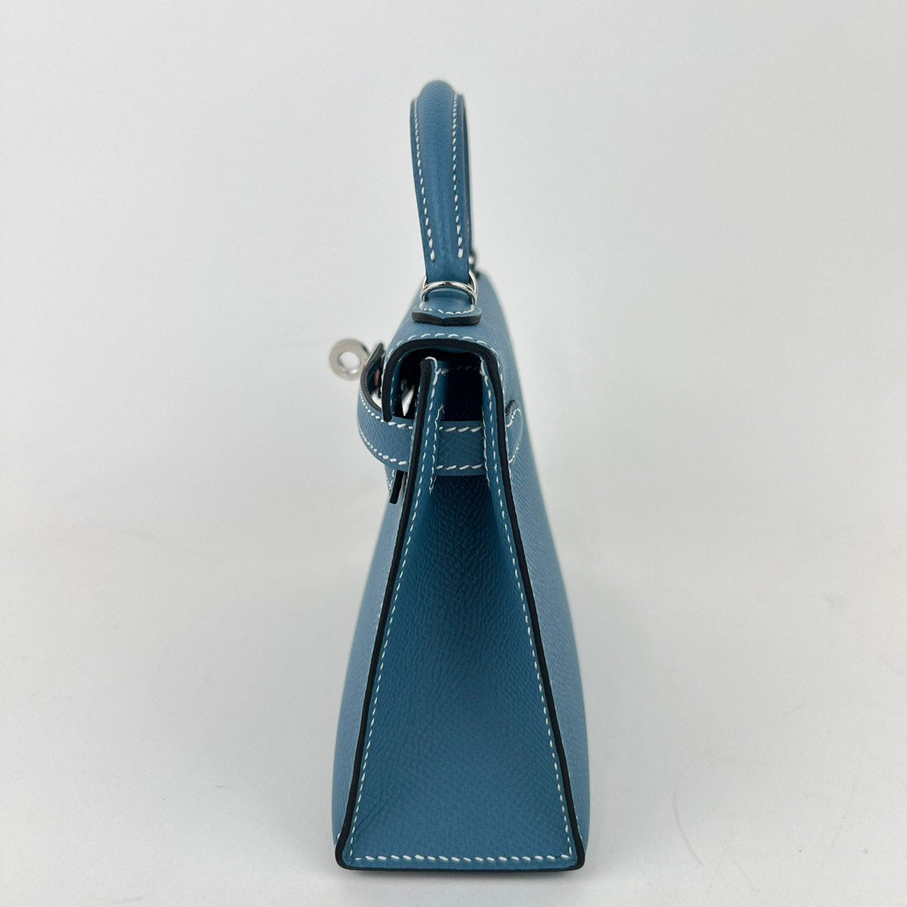Mini Kelly ミニケリー Bleu jean ブルージーン PHW シルバー金具