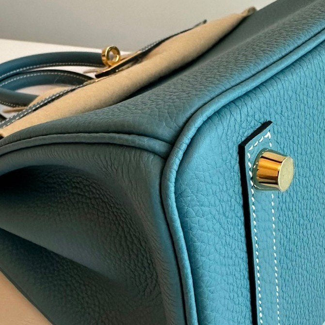 新品 HERMES エルメス Birkin25 バーキン25 Blue Jean ブルージーン B刻 GHW ゴールド金具