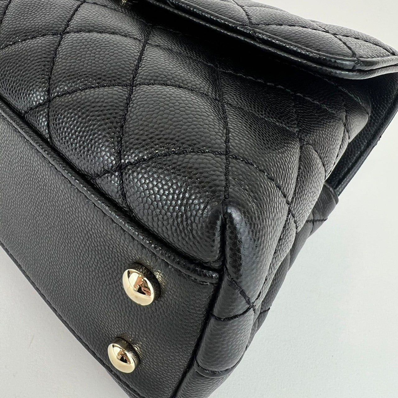 ココハンドル24 Caviar skin キャビアスキン Black ブラック GHW ゴールド金具