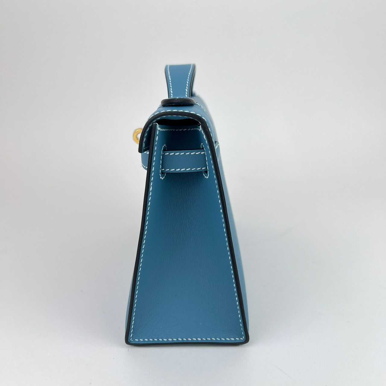Pochette kelly ポシェットケリー Blue jean ブルージーン Swift スイフト GHW ゴールド金具 B刻印