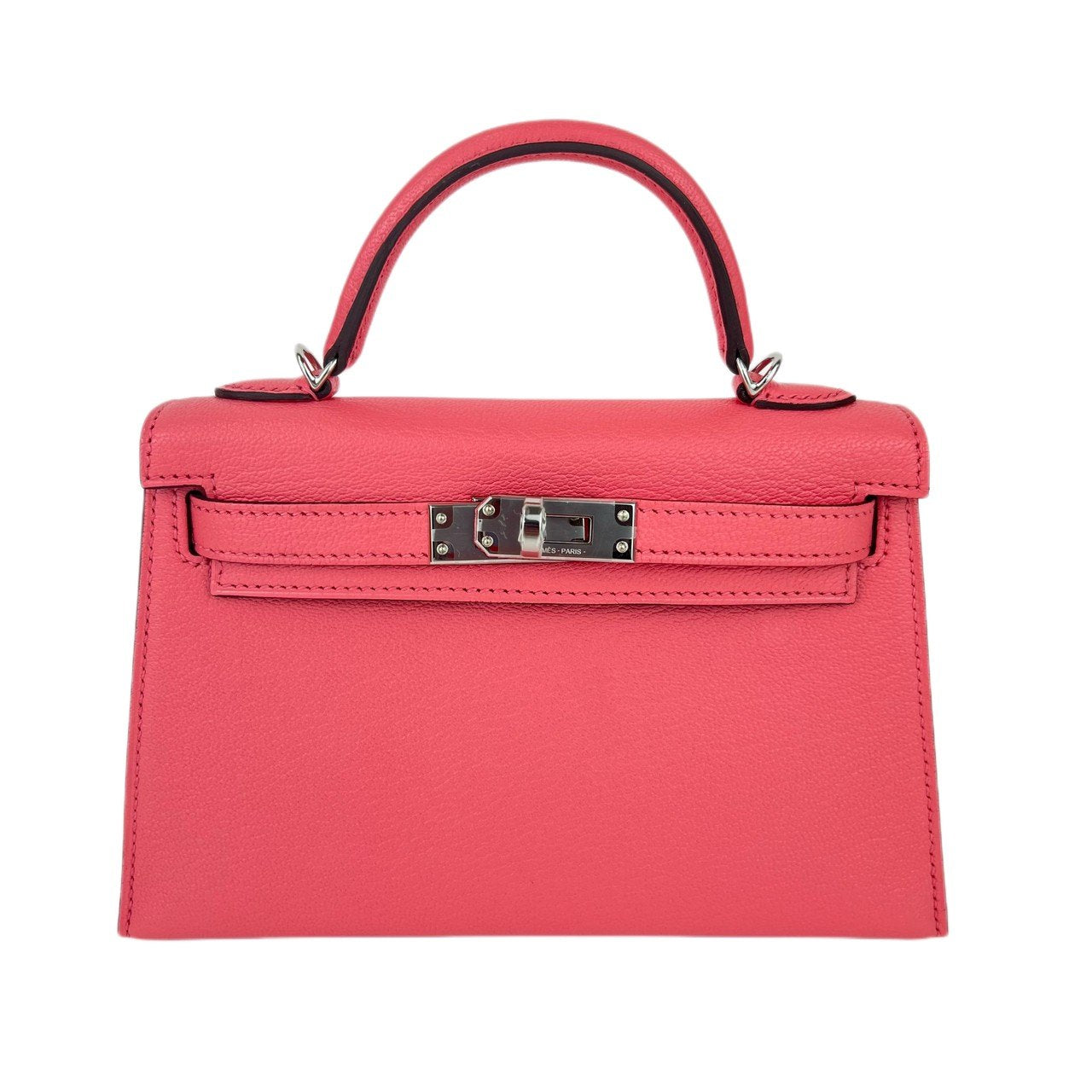 Mini Kelly ミニケリー Rose d’ete ローズエテ Chevre シェーブル PHW シルバー金具