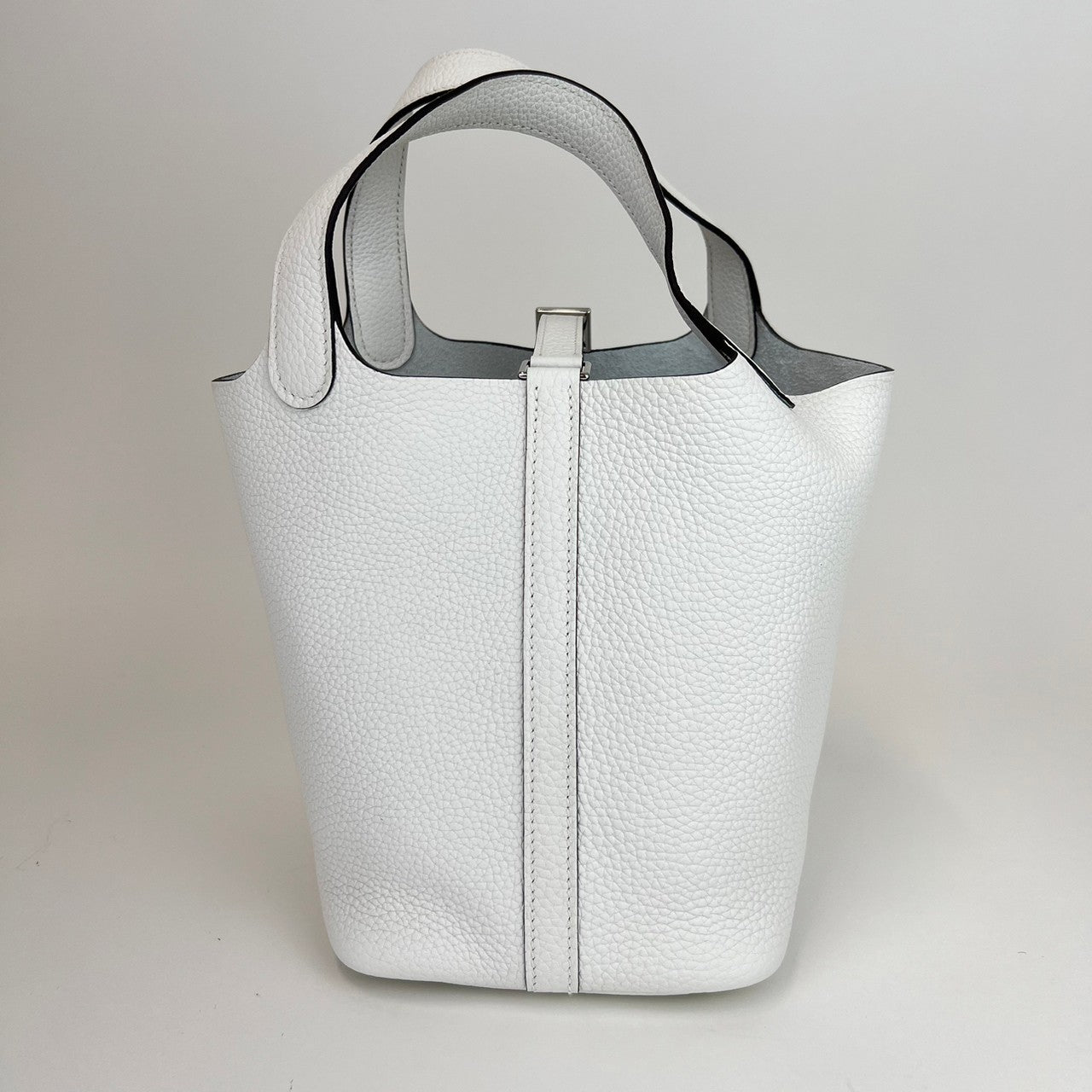 Picotin Lock PM ピコタンロックPM New White ニューホワイト PHW シルバー金具 Taurillon clemence トリヨンクレマンス B刻