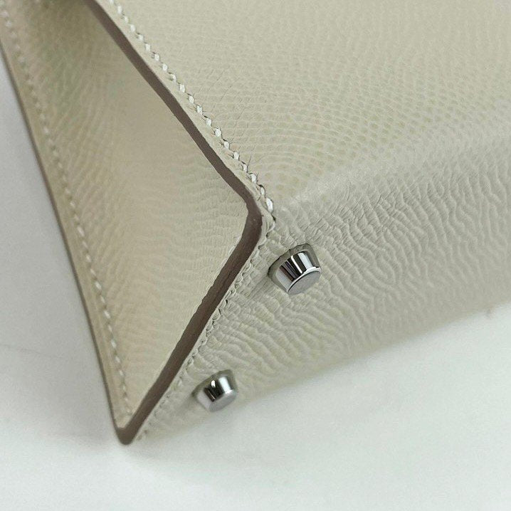 Mini kelly trico ミニケリー Craie クレ Epsom エプソン PHW シルバー金具 B刻
